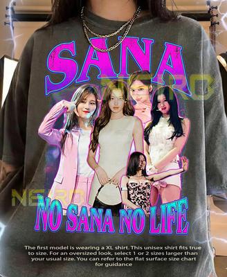 Sana 90s Vintage Retro Bootleg Shirt, K,Pop Girl Group Graphic Tee, Korean Idol Visual Fan Apparel