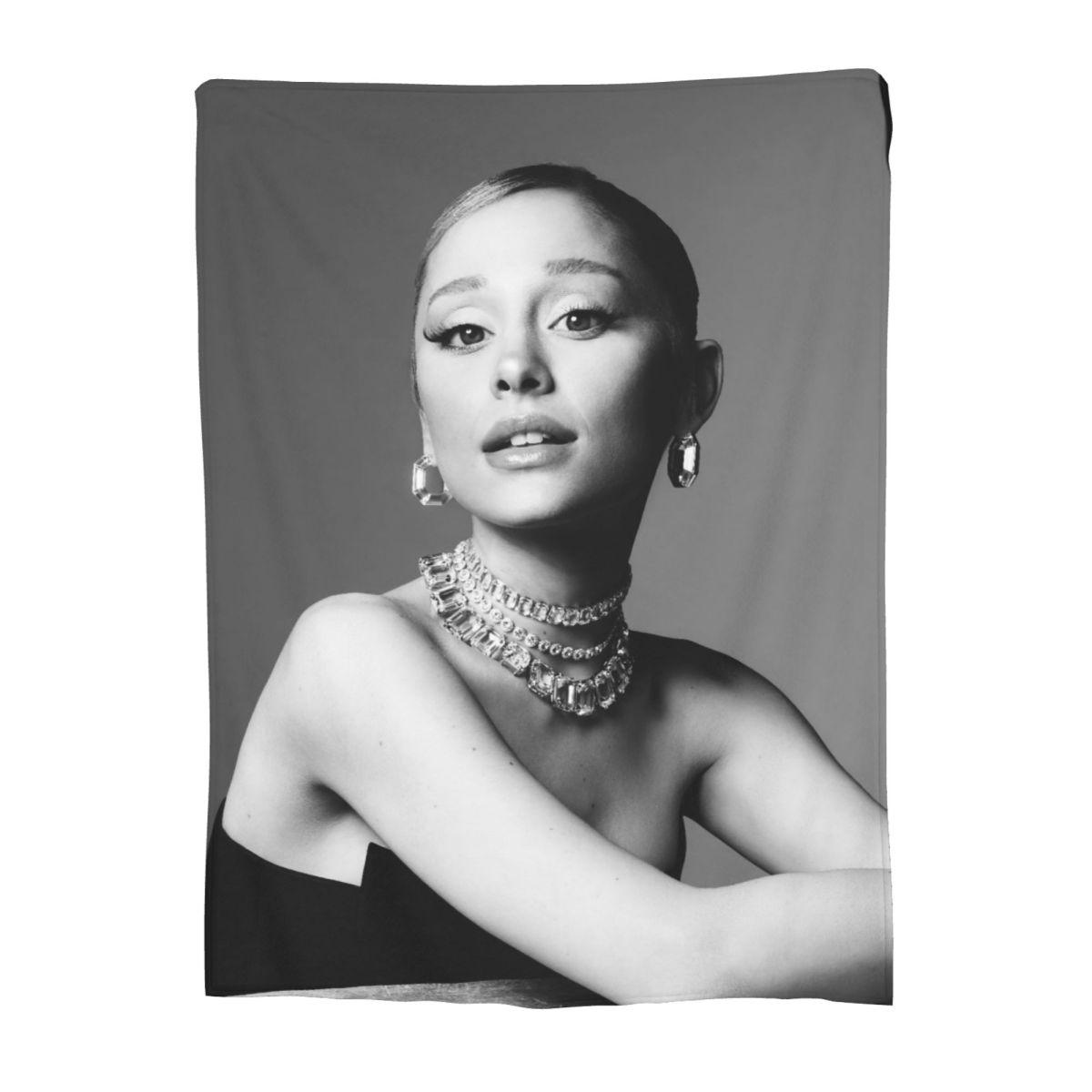 

Ariana Grandes Blankets Fleece Print Breathable Soft Throw Blankets for Bed Couch Bedding Throws 75x90cm