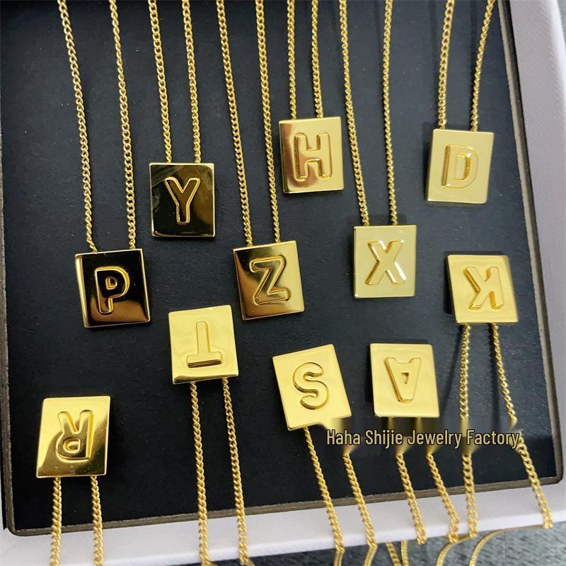 CELI Arc de Triomphe Initial Pendant Necklace - Luxury Niche Design