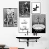 Bathroom WC Bling Toilet Roll Paper Poster Fashion Sexy Woman Print Canvas Painting Wall Art Picture Modern Wash Room Home Decor