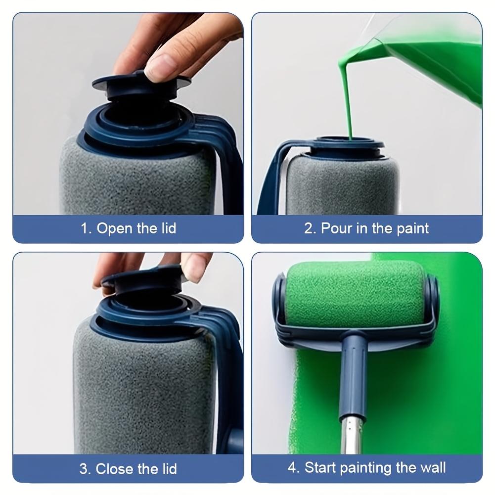 1pc Multi-Surface Paint Roller,Adjustable Telescoping Handle, Ergonomic Grip & Washable Fabric Sleeve,Seamless Transition