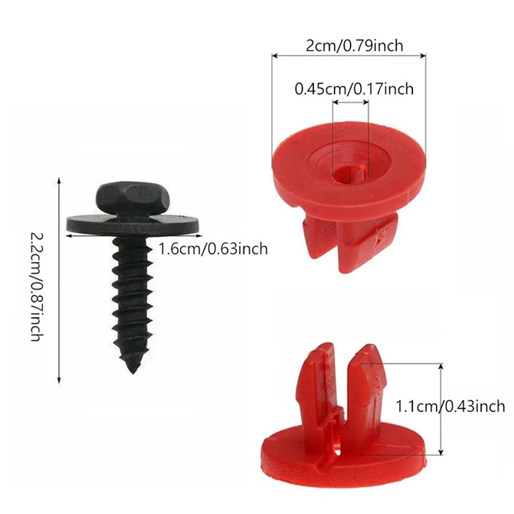 20Pcs Car Engine Undertray Cover Clips Screws for R Jaguar for Ford Focus Ii 04-11 C-max 03-10 for Mondeo Mk3 00-07 Volvo S40 V50 S60 XC70