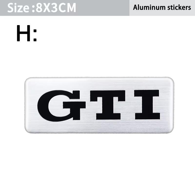 T28Volkswagen Series Aluminum Badge Car Body Stickers Decals Accessories For VW GTI Polo Golf Passat Tiguan T-ROC Arteon Jetta MK6