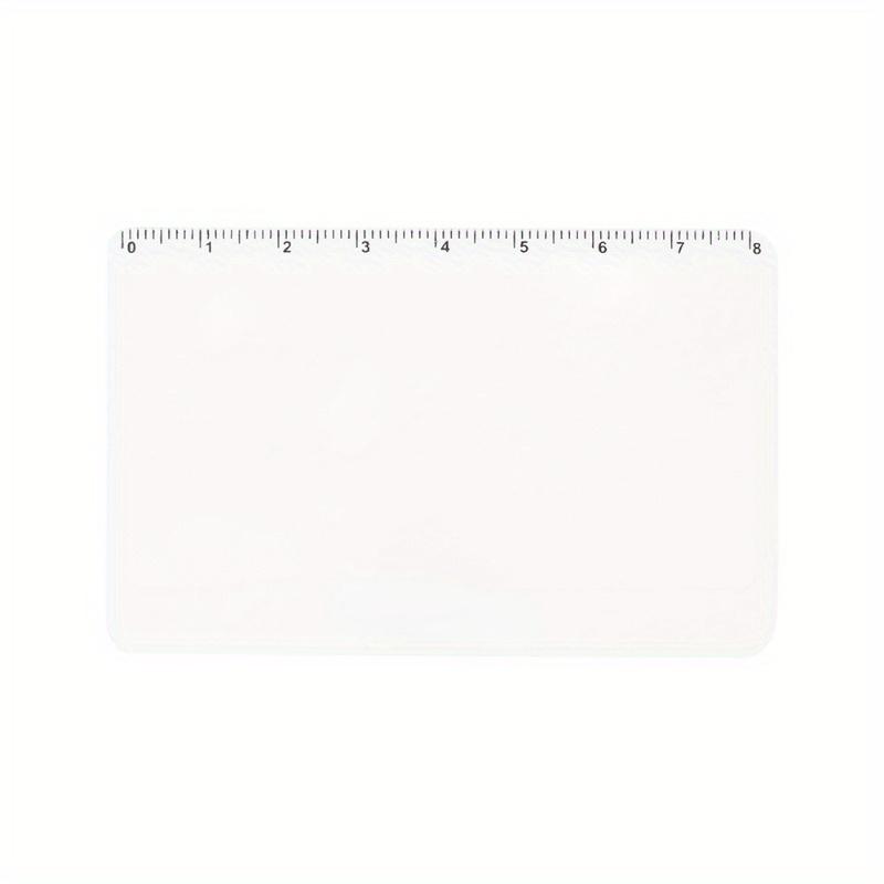 3X Magnifier Sheet with Scale Ultra-thin Reading Glass Fresnel Lens PVC Transparent Credit Card Size Book Page Magnification
