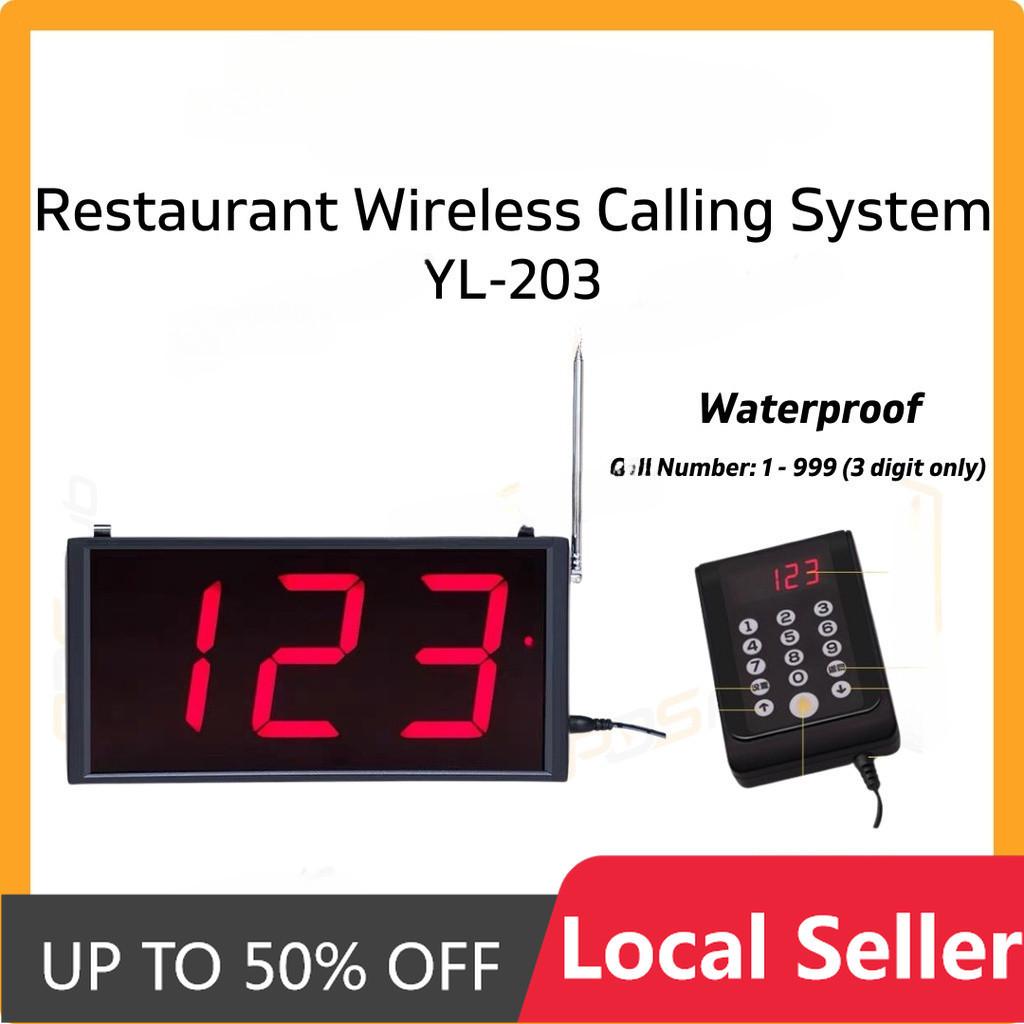 Bubble Tea Restaurant Cafe Wireless Numbering Queue Food Drink Pick Up Collect Number Call System Device Display Keypad