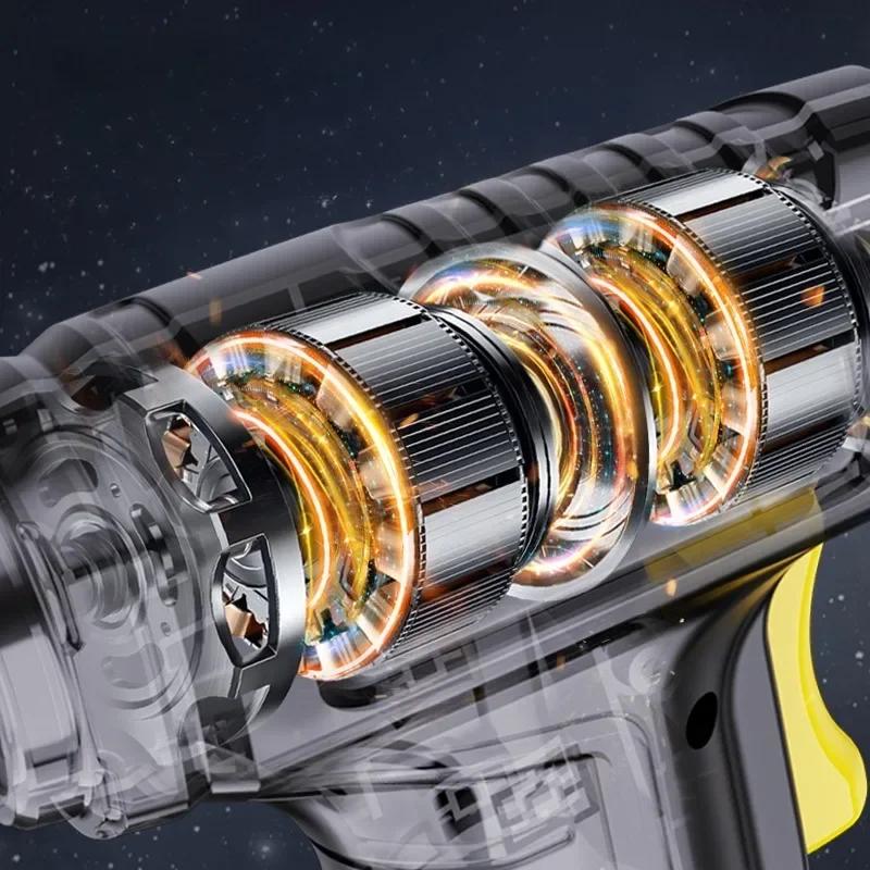 Tragbare digitale Luftpumpe für Auto, Fahrrad, Bälle - 120W Handheld Kabellos/Kabelgebunden Aufblasbarer Reifenfüller