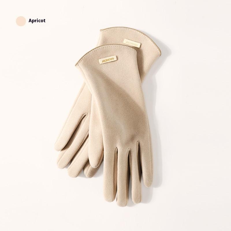 

Women s Thermal Lined Winter Gloves Touchscreen Compatible Flip Top Windproof Warm for Cycling Shopping Daily Use Average Size світлого кольору хакі