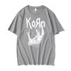 American Singer Band Korn Print Graphic T-shirt Summer Short Sleeve Tees Tops Streetwear Casual Pure Cotton T Shirts Men's
