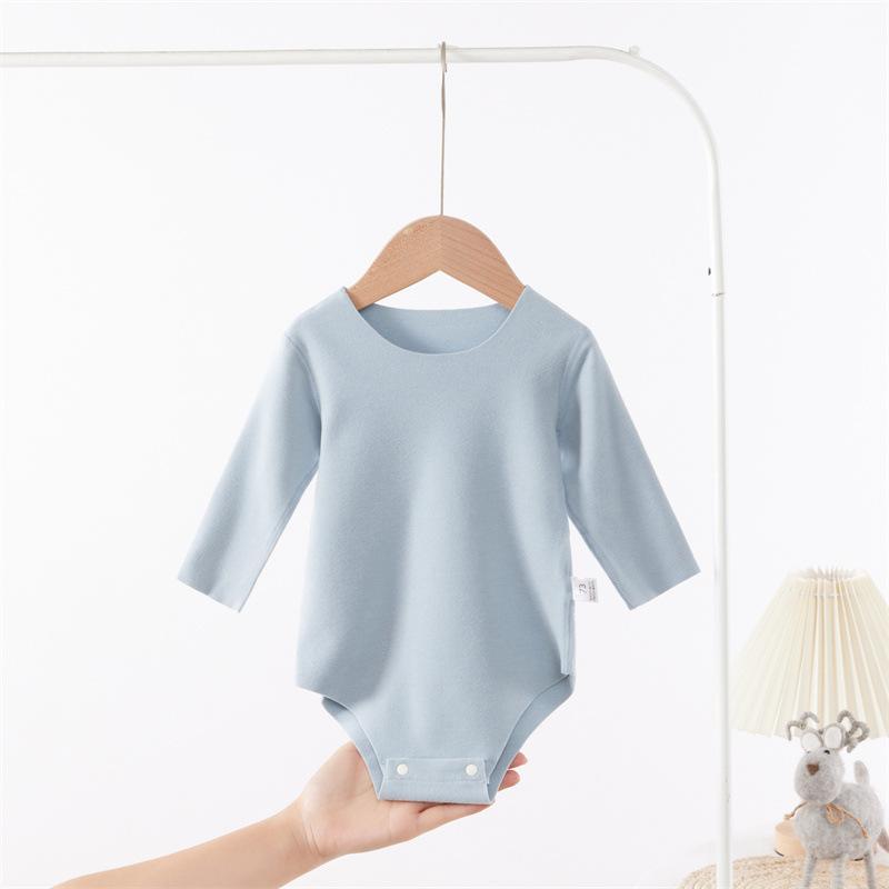 Baby Velvet Bodysuit Triangle Newborn Belly Cover Romper Soft Seamless Infant Crawling Jumpsuit Cozy Comfortable Essential