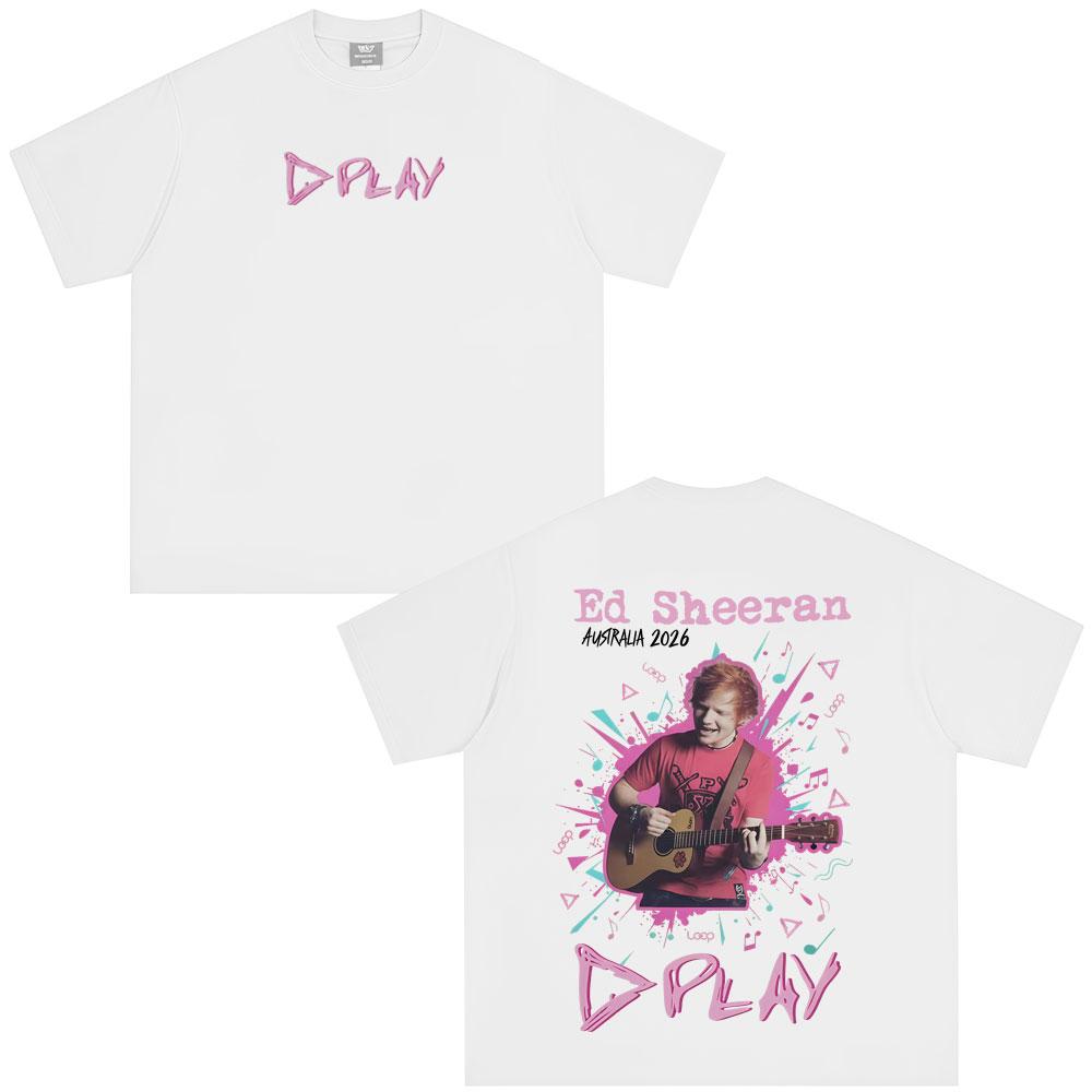 

Ed Sheeran Loop Tour 2026 Print T Shirts Men Women Harajuku Tshirts Summer Cotton Aesthetic Trendy Casual Oversized Tshirts S