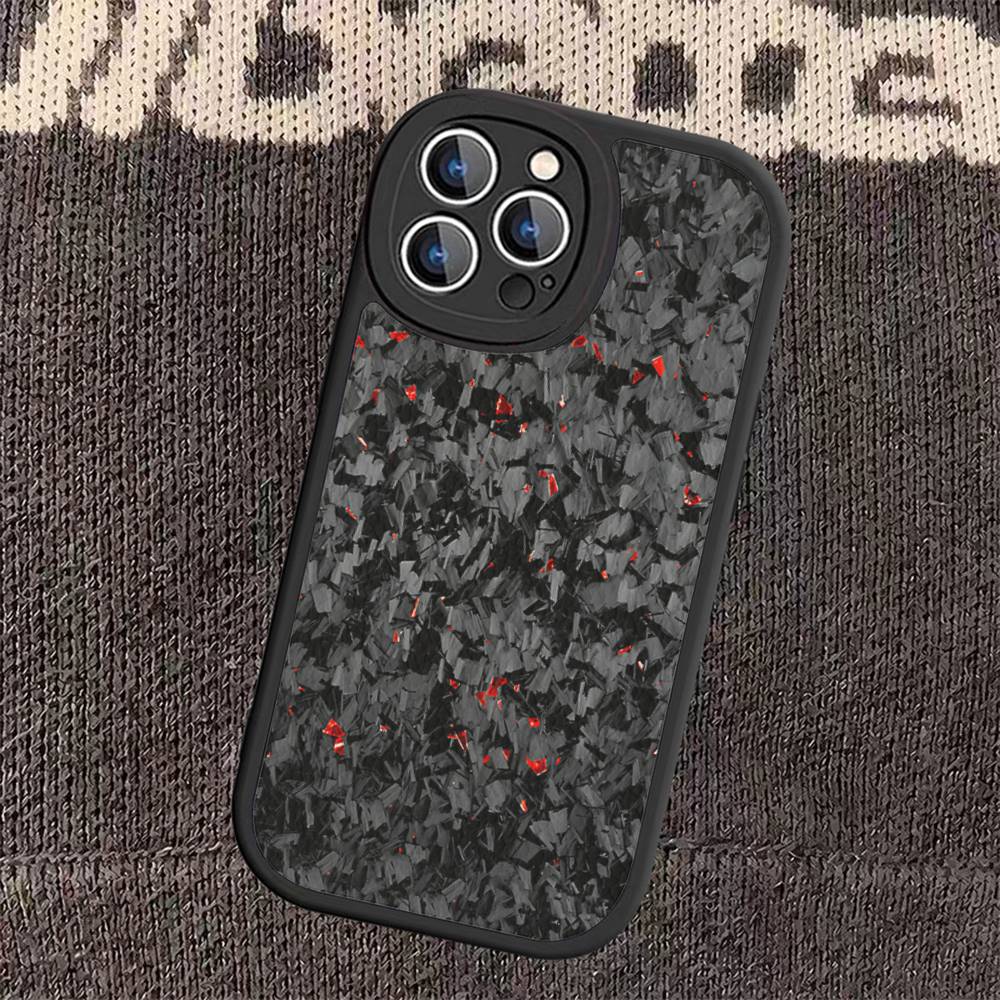 

Чехол Fundas из кованого карбона и кожи для IPhone 16 16e 15 14 13 12 11 Pro Max Plus Mini iphone 11
