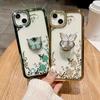 Applicable To Apple 15ProMax Phone Case, IPhone14 Electroplated Butterfly Ring Stand, Lens Flash Diamond Protective Case