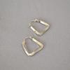 INS Geometric Twisted Metal Triangle Earrings for Women.