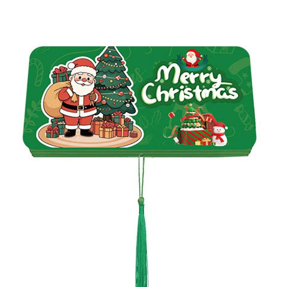 New Santa Claus Christmas Cash Gift Envelope Christmas Tree with 10 Slots Folding Banknote Card Christmas Red Envelope