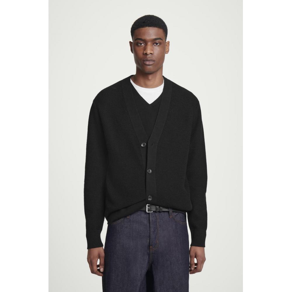 

Cos Japan Textured Merino Wool Cardigan Black/XS