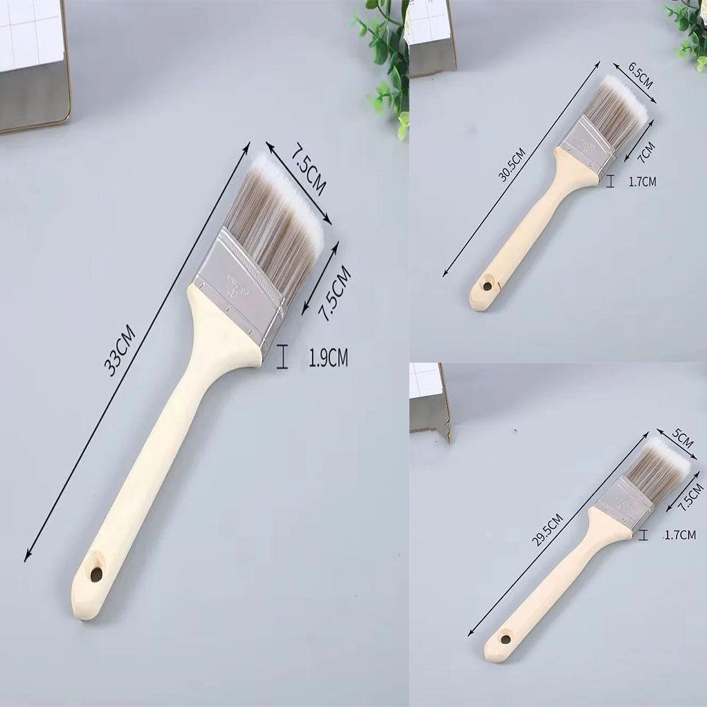 3 Pcs Long Handles Furniture Paint Brushes Ergonomically Designed Wall Paint Brushes  Window Frames