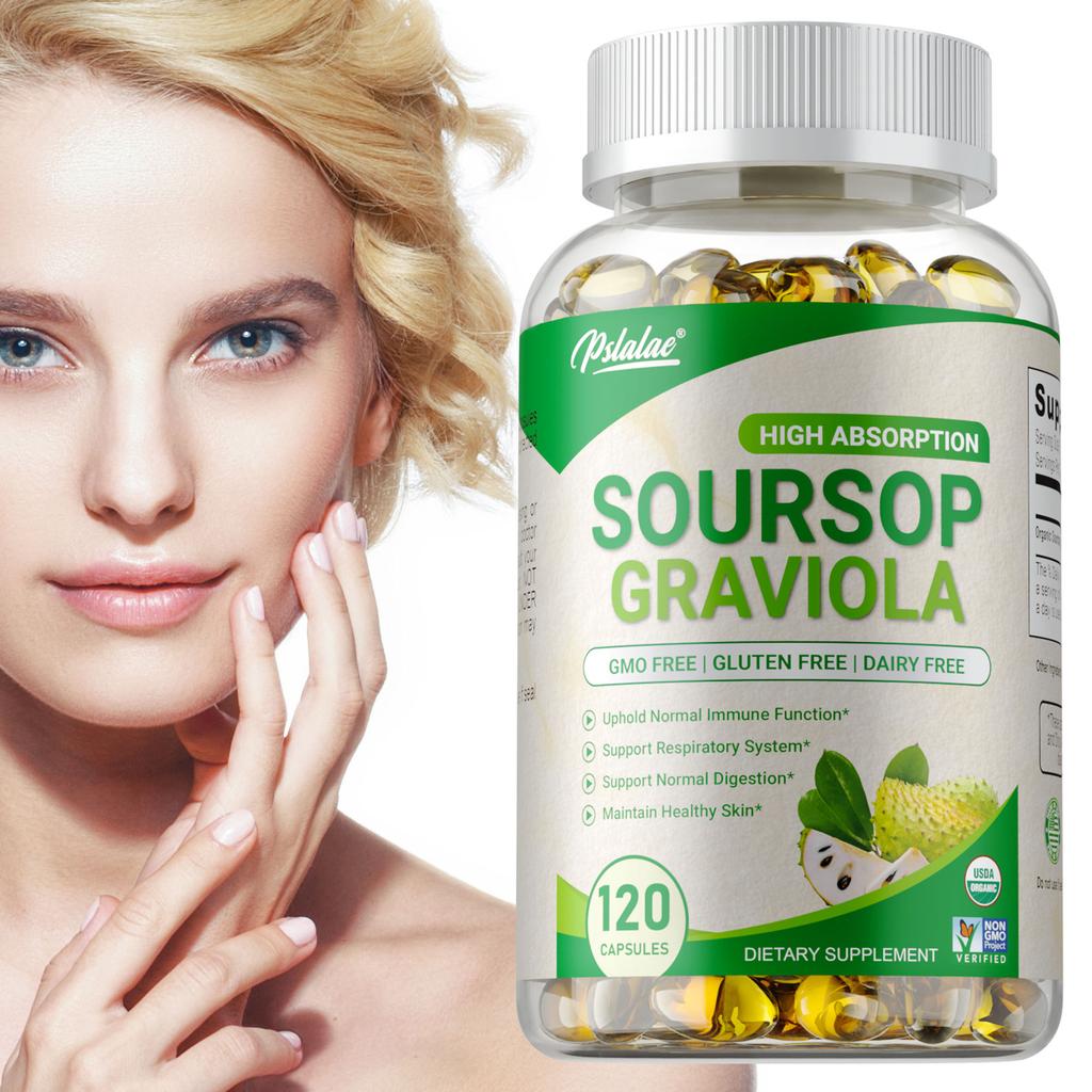 Soursop Graviola 1000mg - Natural Antioxidant, Cell Support & Regeneration