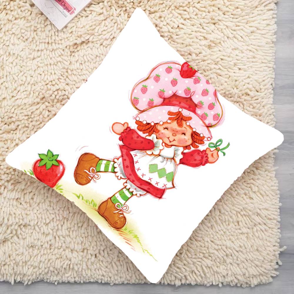 Cartoon S-Strawberry S-Shortcake  Pillowcases Cushion Covers Living Room Sofas Home Decor Gifts