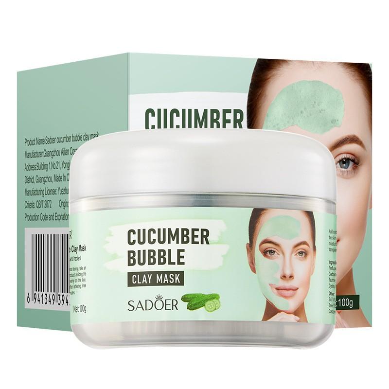 

Cucumber Bubble Mask, Extracted from Cucumber Skin-Friendly Ingredients, Has a Delicate Texture, Gently Cleanses Your Skin 100g зелёный