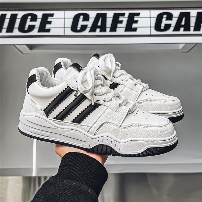 

Мужская мода, повседневная низкая обувь для скейтбординга, удобные кроссовки для мальчиков, студенты, трендовая мягкая подошва, классическая дышащая нескользящая спортивная обувь 44 белый