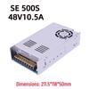 500W High Power 48V 10.5A DC Switching Power Supply with Monitoring