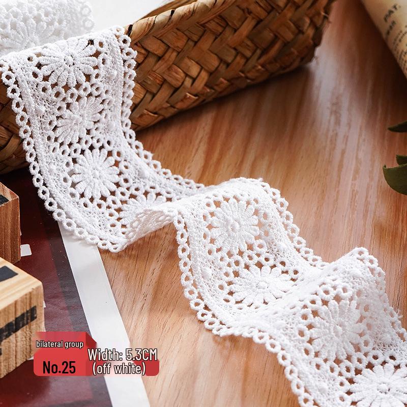 Lace-Trimmed Jute Rope Fabric for DIY Crafts and Clothing