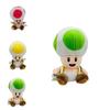 Super Mario 17cm Toad Plüschtier Mit 5 Bunten Sitzenden Pilzfiguren