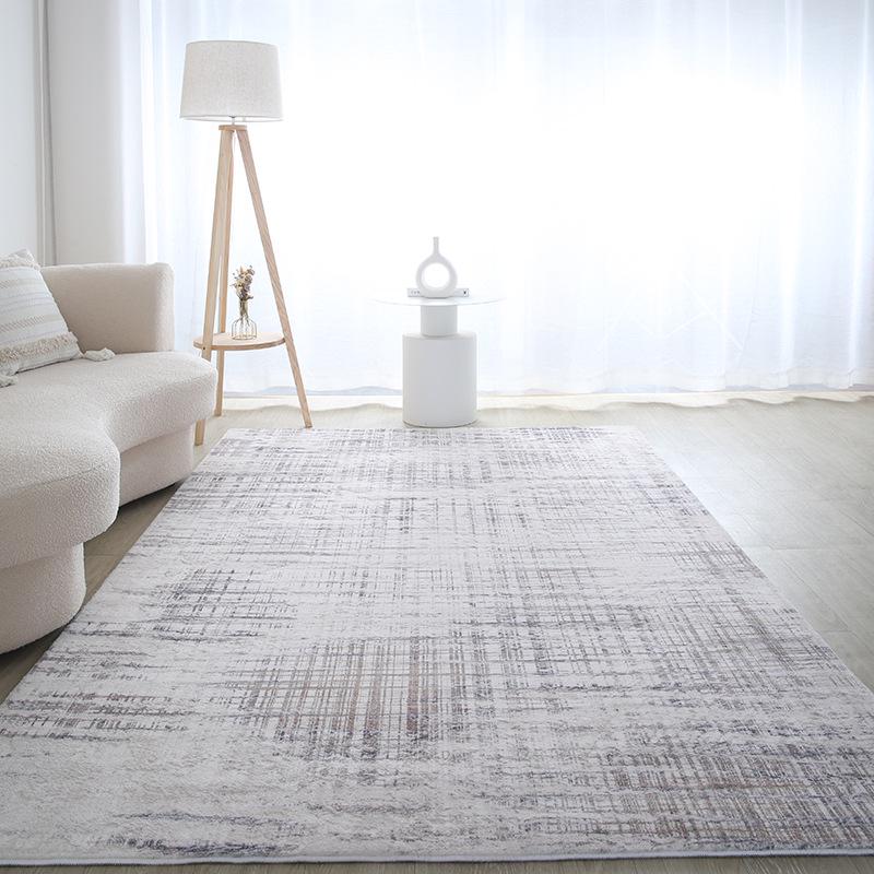Maßgefertigter japanischer Wabi-Sabi & nordisch gestreifter Schlafzimmer-/Akzentteppich