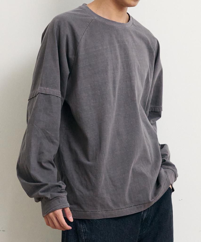 Iseuteuseobiseusyab Double Sleeve Wrangler T-Shirt - Rosie Grey
