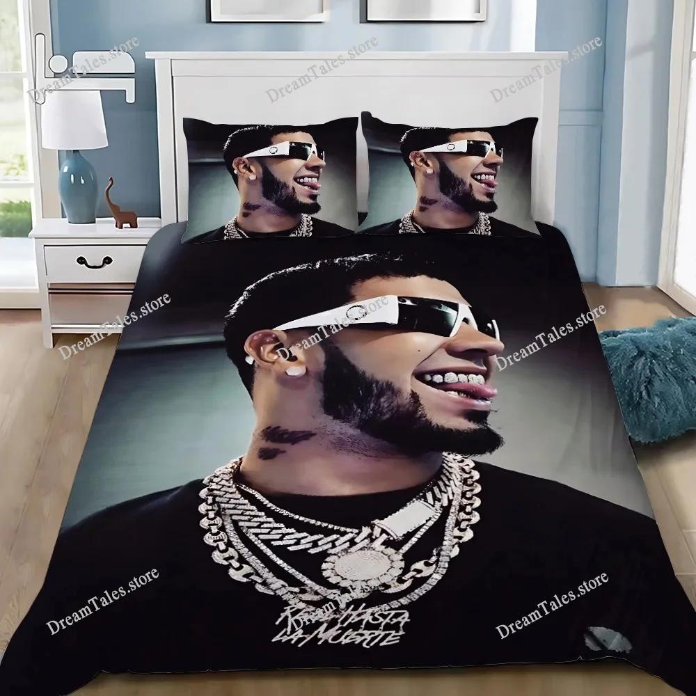 Anuel AA Real Hasta La Muerte Duvet Cover Pillowcase Bedding Set Adult Boy Girl Bedroom Decoration Children Gift Single Double74