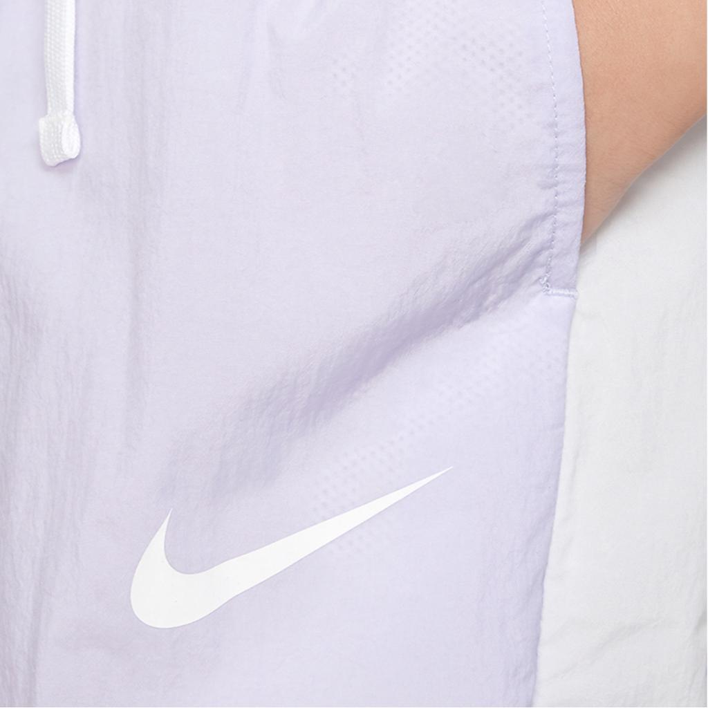 Nike Knit Sports Pants Sportswear Classics Solid Color Tapered Mid Waist Drawstring Light Purple Kids Pants FB1269-536