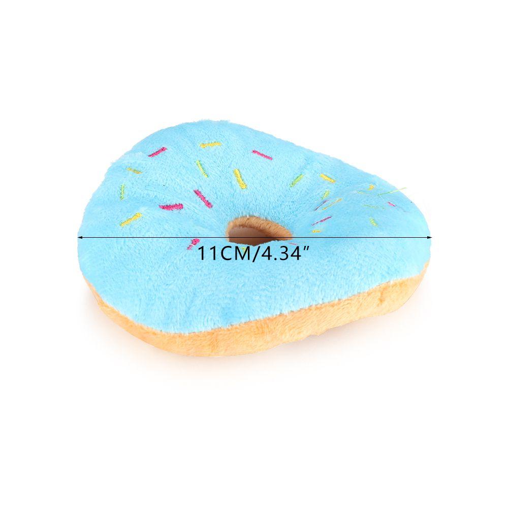 Donut Puppy Chew Toys Dogs Bite Interactive Stuffed Sound Squeaky Toy Pet Supplies