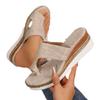 New Style Shoes: Large-sized Round-toe Retro Women's Shoes with Hollowed-out Wedge Heels, Large-sized Flip-flops