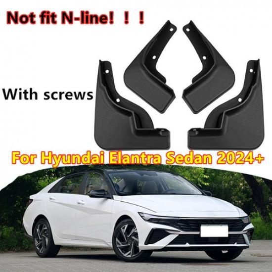 MUD FLAP FLAPS SPLASH GUARDS MUDGUARDS 4PCS/SET For Hyundai Elantra Sedan 2024+