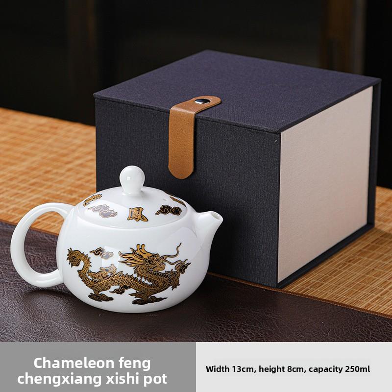Handmade Fengming Teapot Suede Jade Porcelain, Xishi Teapot, Golden Color Changing, Dezhong Teapot, Broken Teapot, Single Teapot