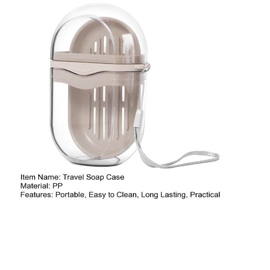 Cestovní pouzdro na mýdlo Průhledný design Kompaktní Přenosné Nepropustné Držák na mýdlo s víkem Miska na mýdlo s odtokovou vaničkou