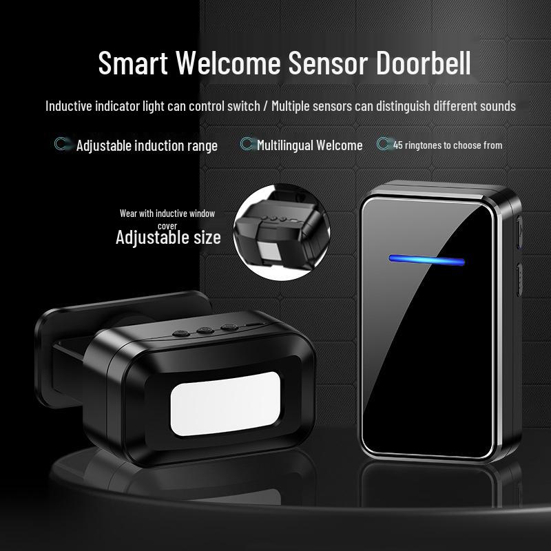 Split Door Sensor Greeter with Voice Prompt for Store Entry