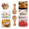 4 Small Wooden Salt Spoons, Solid Wood Condiment Spoons, Handmade Honey Teaspoons, for Condiments, Sugar, Coffee, Tea, Jam, Mustard, Ice Cream, Milk,