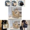 Stylish Large Capacity Women's Canvas Tote Bag Vintage Casual Shoulder Purse