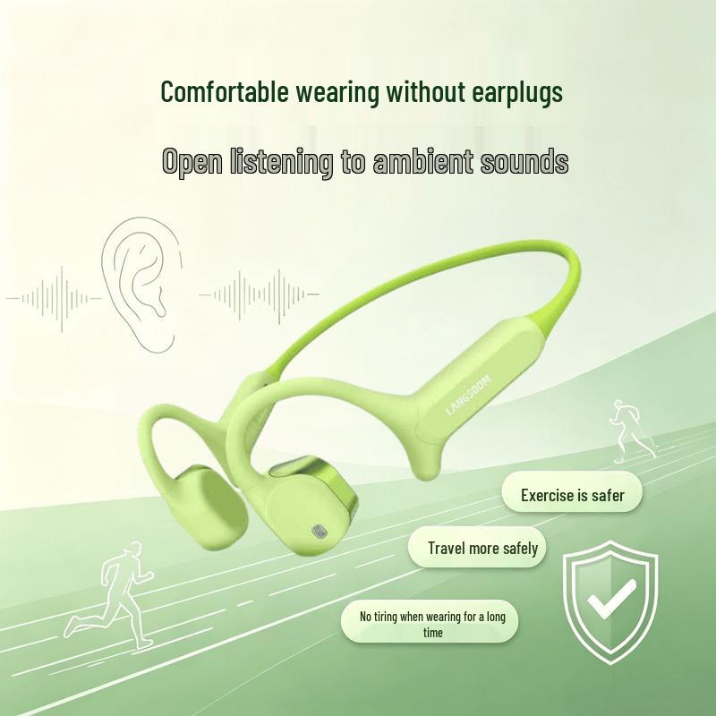 Lanston AirWave Max Air-Bone Conduction AI Sport Headset