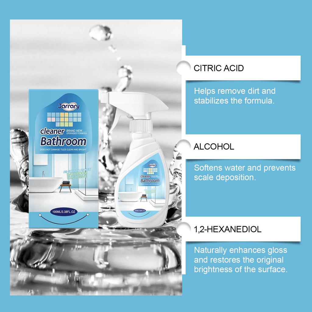 Jarrary Glass Cleaner: Conveniently Cleans and Brightens Bathroom Surfaces
