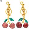 1/2Pcs Keychain Holder Cherry Leaves Charm Keyring Fade-resistant Alloy Key Ring Backpack Car Accessory
