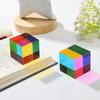 Scientific Magic Prism Cube 40mm Hexahedral Crystal Magic CMY Cube 3D Color Cube Photography Prism Office Desk Ornament Toys
