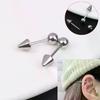 1 Paar Punk Persoonlijkheid Demon Titanium Staal Scherpe Kegel Piercing Voor Mannen Vrouwen Hip Hop Rock Kraakbeen Oorbellen Stud Sieraden Cadeau