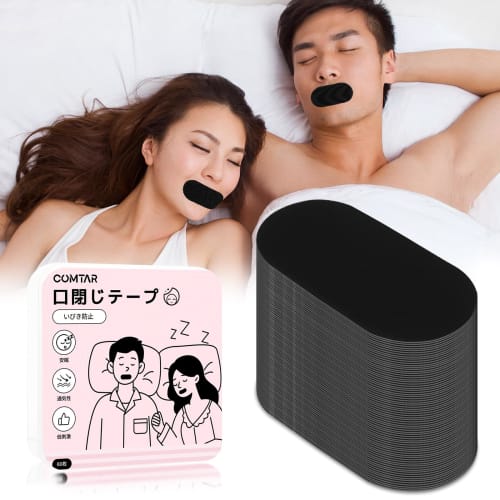 COMTAR Mouth Closure Tape (60 Sheets) - Anti-Snoring Tape, Snoring Prevention Aid, Supports Comfortable Sleep, Prevents Mouth Breathing, Prevents Dryn