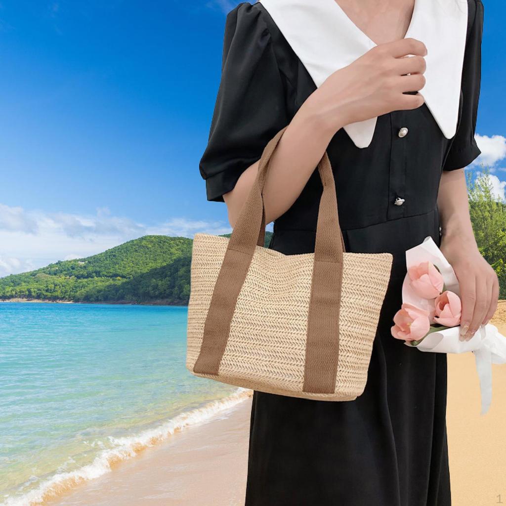 El Dokuması Tote Çanta El Yapımı Moda Bayanlar Buluşma Günlük Plaj Alışveriş Hafif Kadın