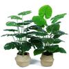 Artificial Monstera Plant In Pot - Indoor Floor-Standing Greenery for Nordic Decor, Living Room Ornaments, Faux Leaf Bonsai