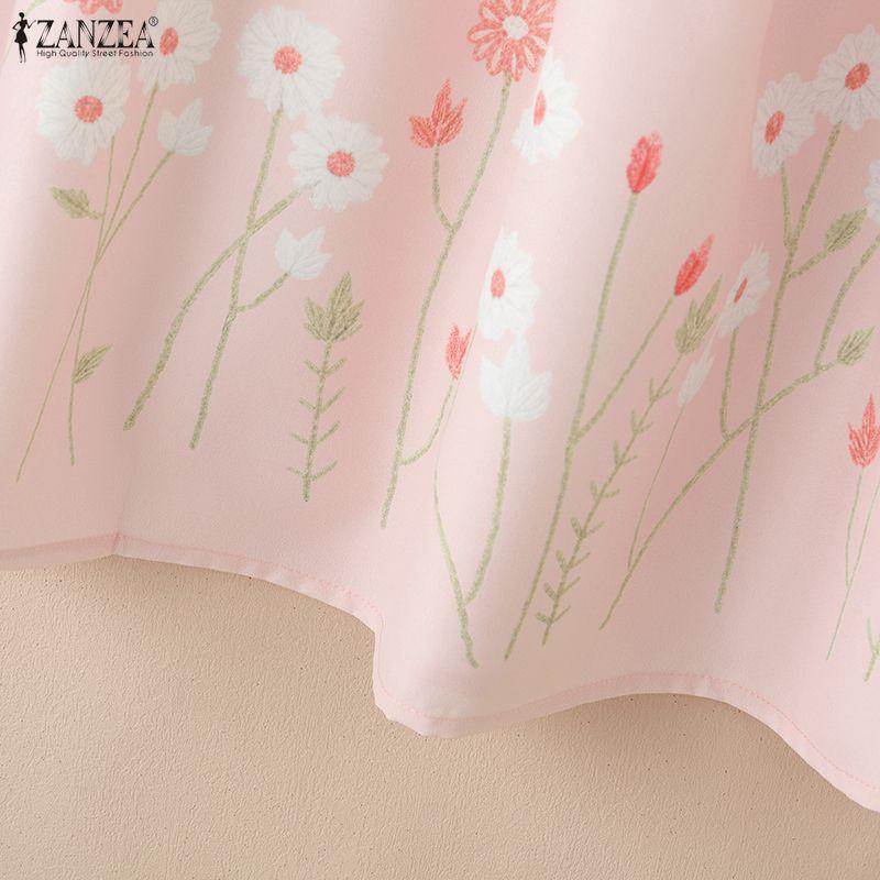 ZANZEA Gonne a stampa floreale larghe con elastico in vita casual da donna