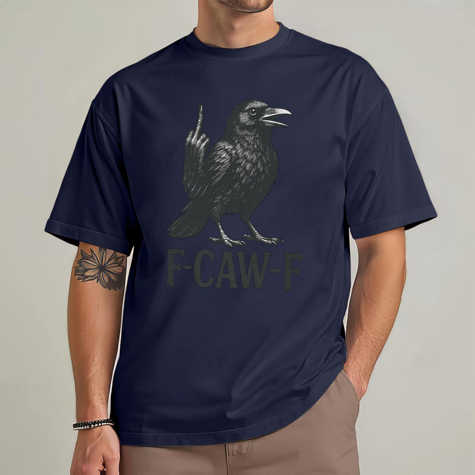 

Мужская мода повседневный принт с коротким рукавом круглый вырез пуловер топы L