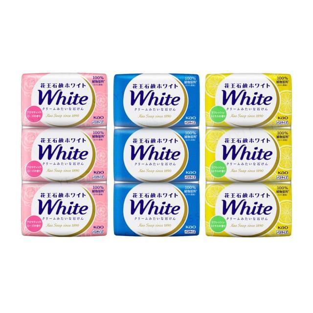 Kao - White Body Soap Floral - 130g × 3